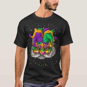 T-shirt Fête du chat de carnaval Mardi Gras persan Bouffon