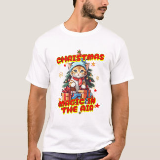 T-shirt Fête du chat Noël