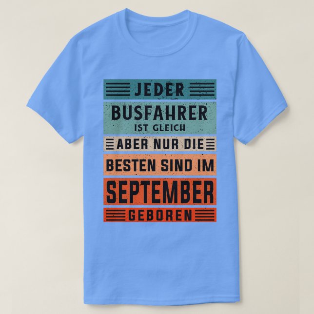 T-shirt Fête du conducteur de bus Septembre (Design devant)
