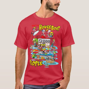T-shirt Fête du lac de Houseboat la baignade
