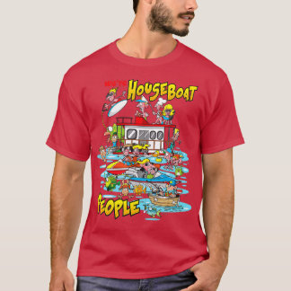 T-shirt Fête du lac de Houseboat la baignade