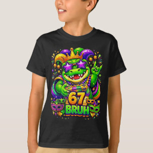 T-shirt Fête du Mardi gras alligator mardigator 67 bruh je