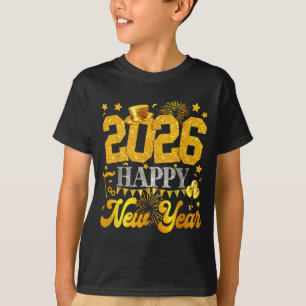 T-shirt Fête du Nouvel An 2026 Feux d'artifice Nouvel An