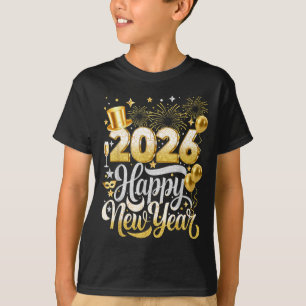 T-shirt Fête du Nouvel An 2026 Nye Drôle de Famille Corres