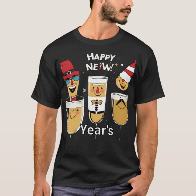 T-shirt Fête du Nouvel An comique (Devant)