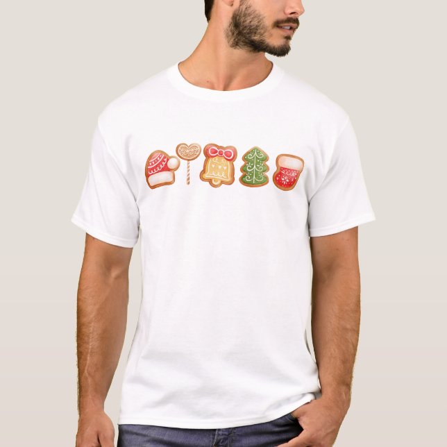 T-shirt Fête du pain d'épices Cool de Noël tendance (Devant)