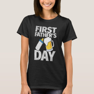 T-shirt Fête du Père Bière Bébé Bouteille Papa 2023 Papa
