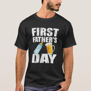 T-shirt Fête du Père de la Bière Bébé Bouteille Papa