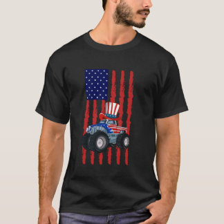 T-shirt Fête du Quatorze Juillet Camion Monstre Pétards US