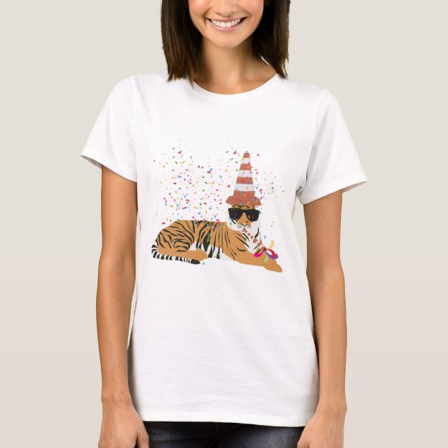 T-shirt Fête du tigre - Animaux ayant une fête (Devant)