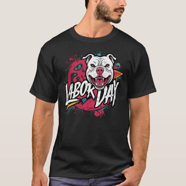 T-shirt Fête du Travail Profitez de Bulldog (Devant)