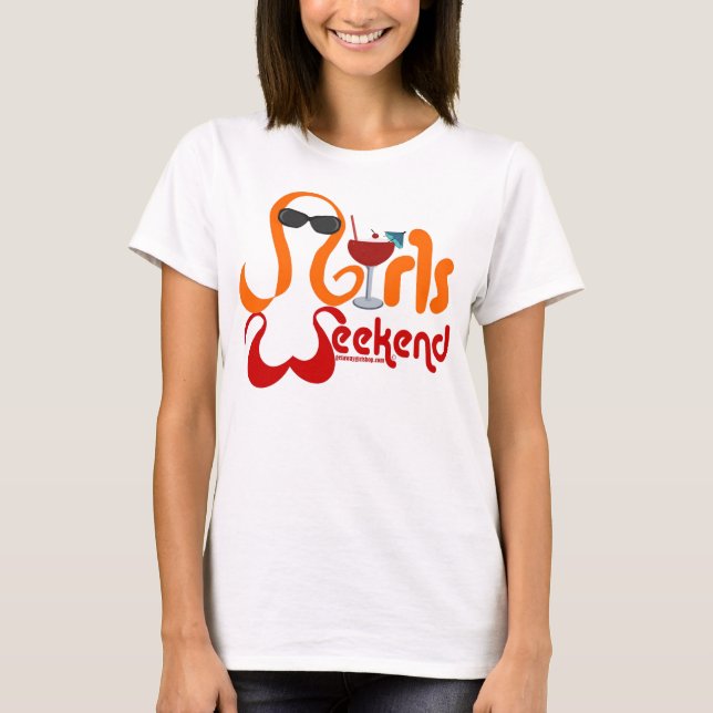 T-shirt Fête du week-end féminin (Devant)