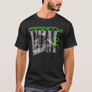 T-SHIRT FÊTE EDM NEON VERT ALLUMÉE