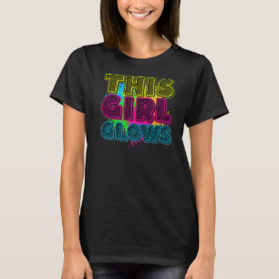T-shirt Fête Girl Glows 80s vintage rétro coloré