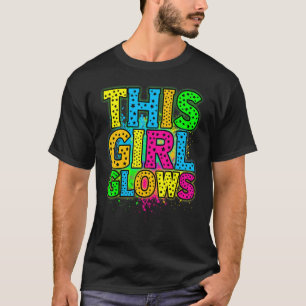 T-shirt Fête Girl Glows 80s vintage rétro coloré