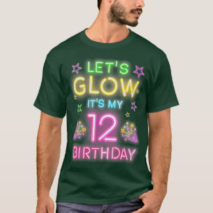 T-shirt Fête Lumineuse C'est mon 12e anniversaire Retro 80