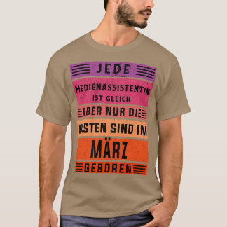 T-shirt Fête marketing Mars né assistant média