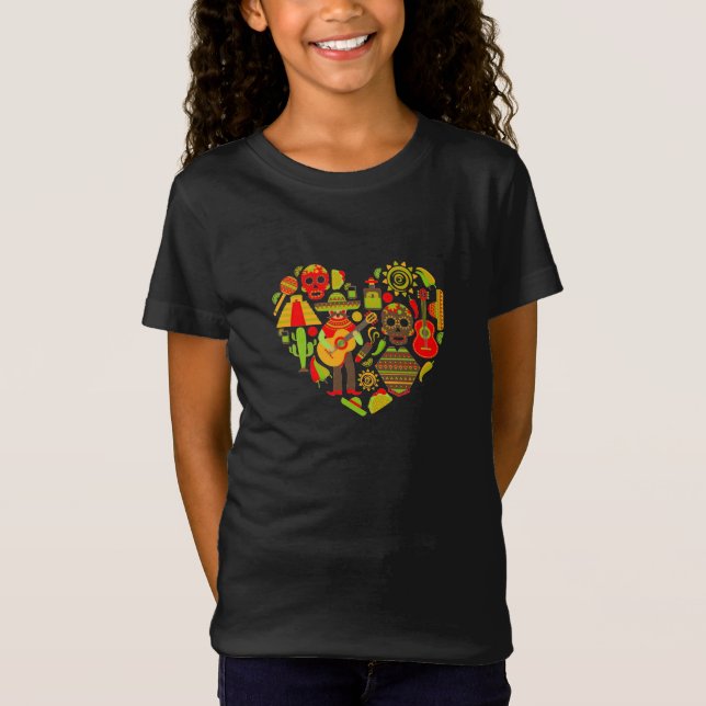 T-Shirt Fête mexicaine des morts Mexique (Devant)