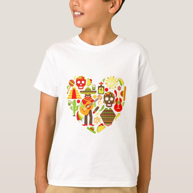 T-shirt Fête mexicaine des morts Mexique (Devant)
