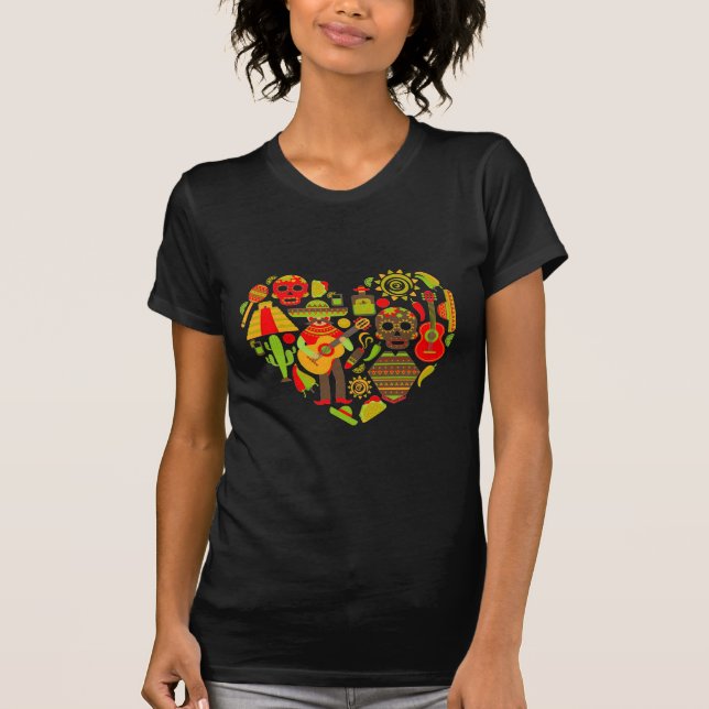 T-shirt Fête mexicaine des morts Mexique (Devant)