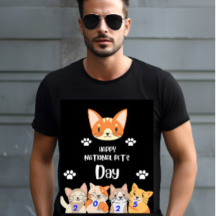 T-shirt Fête nationale des animaux de compagnie fête uniqu