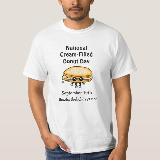 T-shirt Fête nationale des beignes remplis de crème - 14 s (Devant)