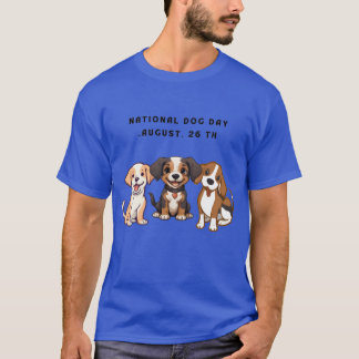T-shirt Fête nationale des chiens fêter votre peluche amis