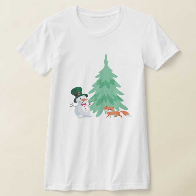 T-shirt Fête Noël Snowman (Poser)