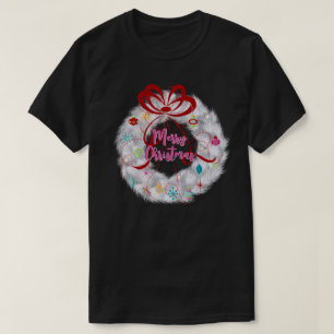 T-shirt Fête rétro en aluminium Wreath