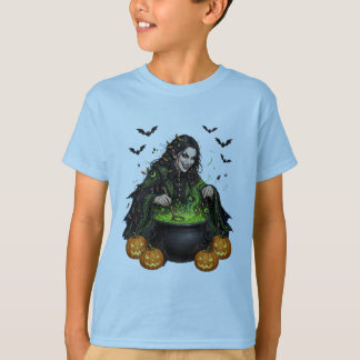 T-shirt Fête sinistre d'Halloween : Sorcière maléfique de