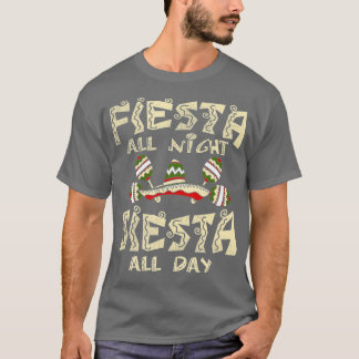 T-shirt Fête toute la nuit Mexicaine Cinco de Mayo Funny