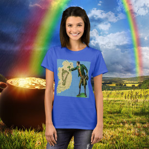 T-shirt Fête vintage de la Saint Patrick Erin's Isle Femme