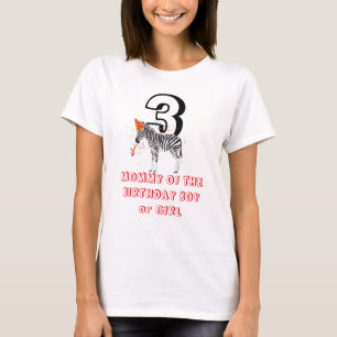T-shirt Fête Zèbre - Fête Anniversaire Maman Garçon
