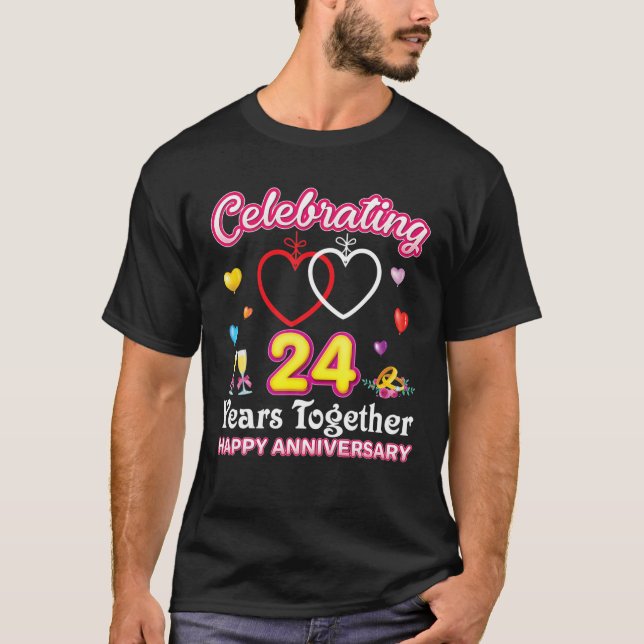 T-shirt Fêter 24 Ans Ensemble Bonne 24E Mariage A (Devant)