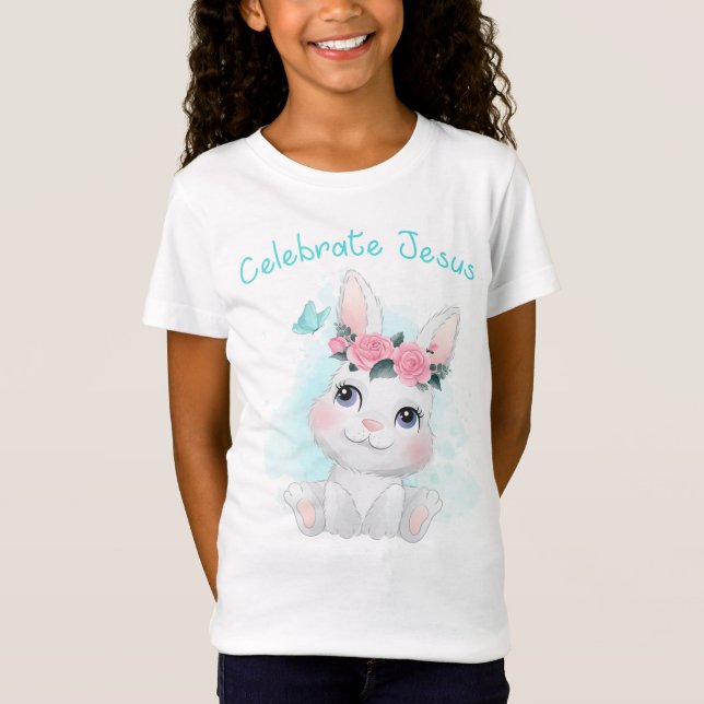 T-Shirt Fêter Jésus Foi chrétienne Filles Femmes Pâques (Devant)