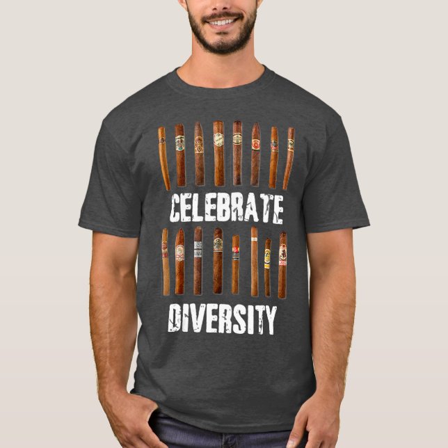 T-shirt Fêter la diversité Fumer Cigars Cigar Fumer (Devant)