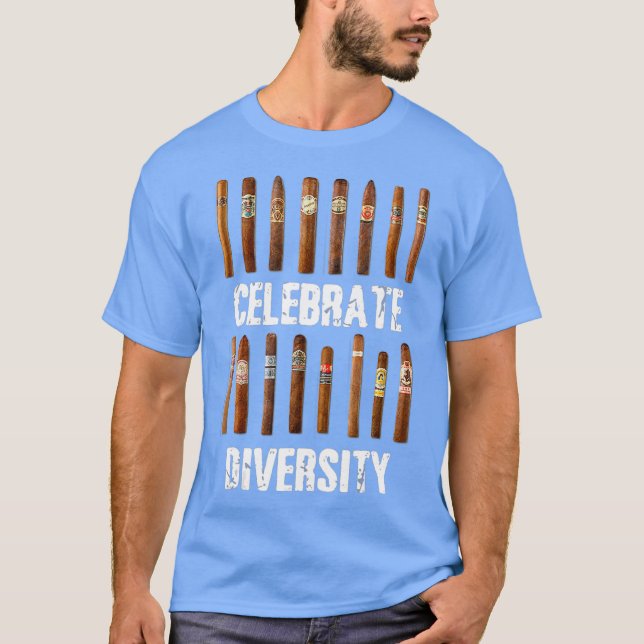 T-shirt Fêter la diversité Fumer Cigars Cigar Fumer (Devant)