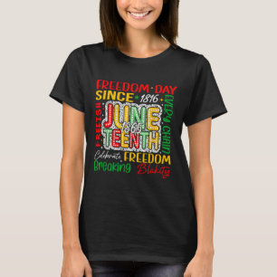 T-shirt Fêter le 11 juin 1865 Afro Black American Blac