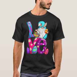 T-shirt Fêtes de Pâques Gnome Amour Déjeuner Lady Bunny
