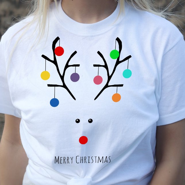T-shirt Fêtes modernes Noël de rennes fantaisie (Créateur téléchargé)