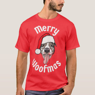 T-shirt Fêtes Noël Joyeux Woofmas Drôle chien de Noël
