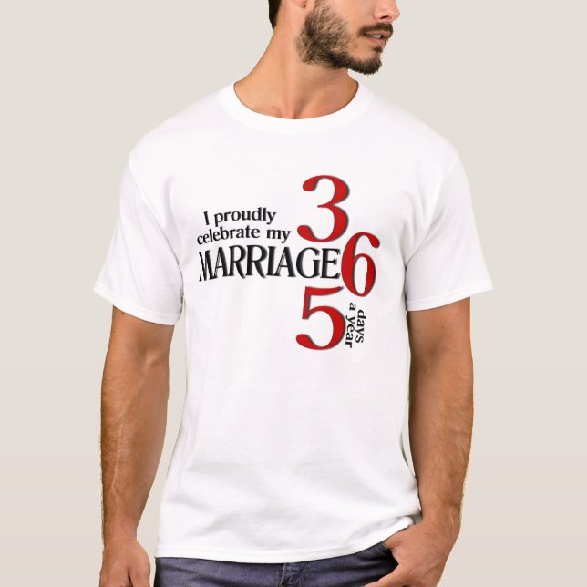 T-shirt Fêtez le mariage 365 ! (Devant)