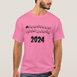 T-shirt Fêtez vos années 2024 Tee : Embrassez la joie, Cré