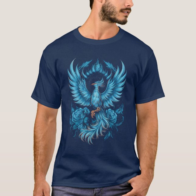 T-shirt Feu bleu Phoenix (Devant)