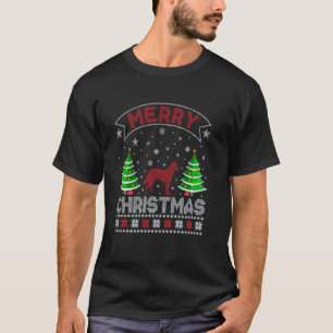 T-shirt Feu d'arbre de Noël Allemand Berger Chien laid Chr