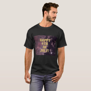 T-shirt Feu d'artifice 16 4 juillet homme chemise noire