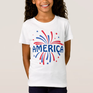 T-Shirt Feu d'artifice patriotique AMÉRIQUE 4 juillet T-sh