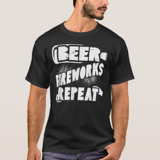 T-shirt Feu de bière Répéter 4 juillet Boire