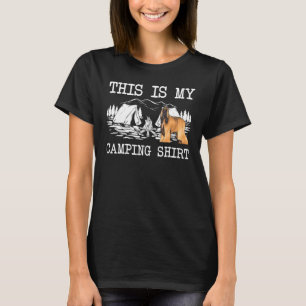T-shirt Feu de camp Afghan Hound Chien C'est Mon Camping