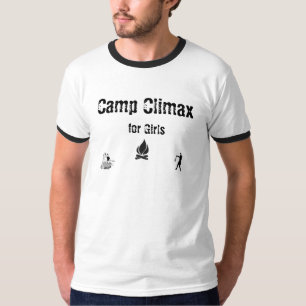 T-shirt feu de camp, tennis, canoe-1, apogée de camp, pou